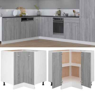 Armario de cocina "Lyon" gris Sonoma 75,5x75,5x81,5 cm madera de ingeniería