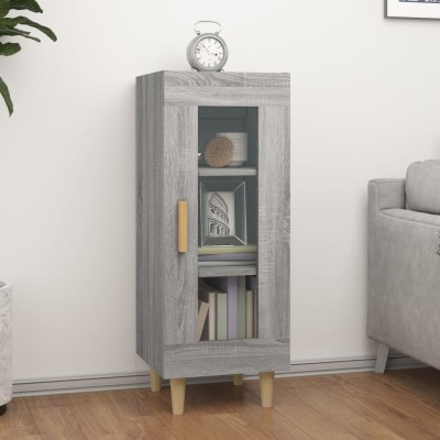 Aparador madera de ingeniería gris Sonoma 34,5x34x90 cm