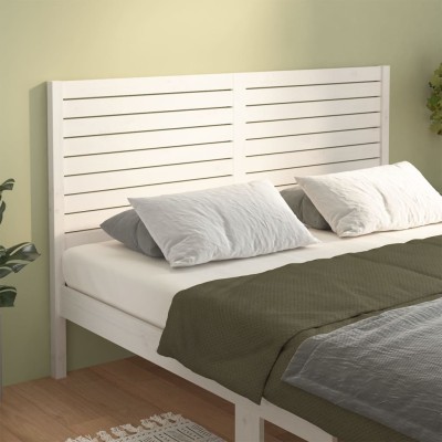 Cabecero de cama madera maciza de pino blanco 146x4x100 cm