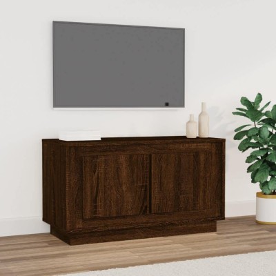 Mueble para TV madera contrachapada roble marrón 80x35x45 cm