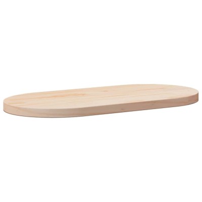 Tablero de mesa ovalado madera maciza de pino 90x45x2,5 cm