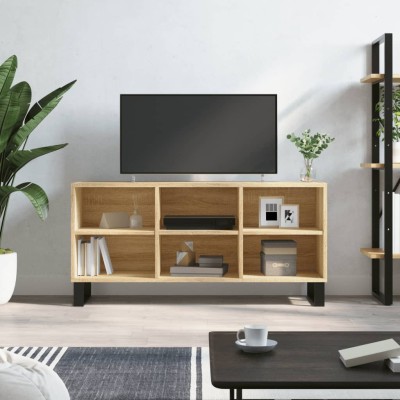 Mueble de TV madera de ingeniería roble Sonoma 103,5x30x50 cm