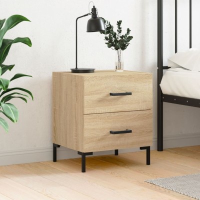 Mesita de noche madera de ingeniería roble Sonoma 40x35x47,5 cm