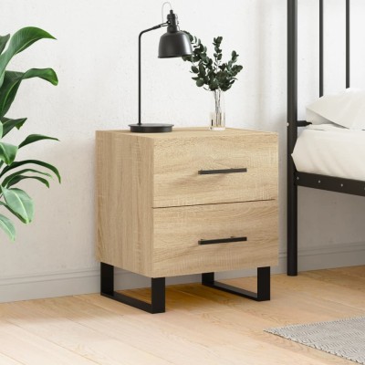 Mesita de noche madera de ingeniería roble Sonoma 40x35x47,5 cm