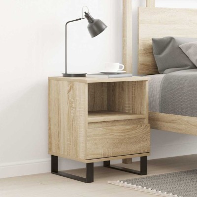 Mesita de noche madera de ingeniería roble Sonoma 40x35x50 cm