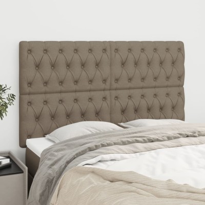 Cabeceros 4 unidades de tela gris taupe 80x7x78/88 cm