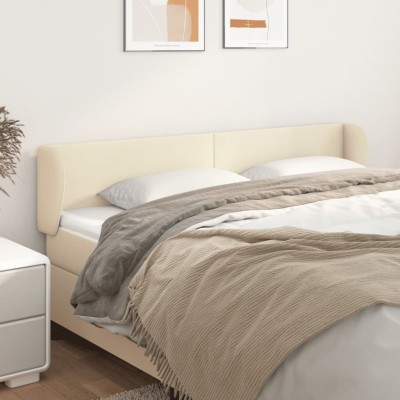 Cabecero de cuero sintético color crema 203x23x78/88 cm