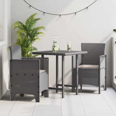 Silla de Jardín 2 pcs Gris claro 53 x 49 x 85 cm PP