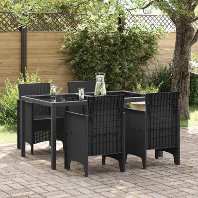 Silla de Jardín 4 pcs Antracita 53 x 49 x 85 cm PP