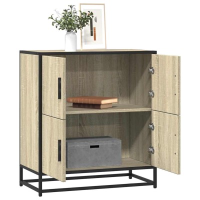 Aparador madera ingeniería roble Sonoma 68x35x76 cm