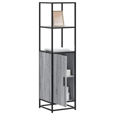 Aparador alto madera ingeniería metal gris sonoma 35,5x35x13 cm