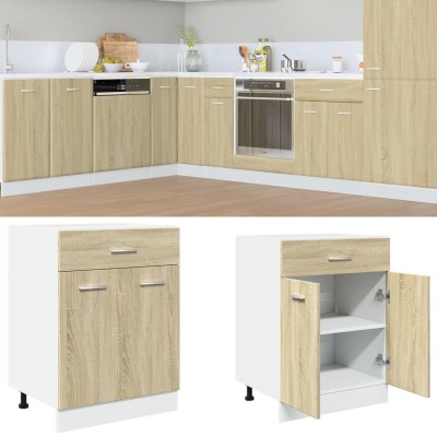Cajón bajo "Lyon" roble Sonoma 60x46x81,5 cm Madera de ingeniería