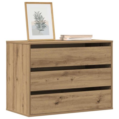 Cajonera de esquina madera ingeniería roble artisan 80x41x58 cm