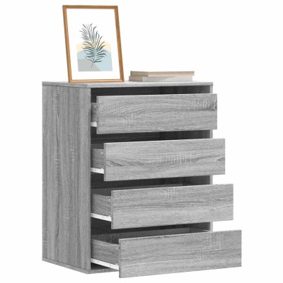 Cajonera de esquina madera ingeniería gris Sonoma 60x41x76 cm