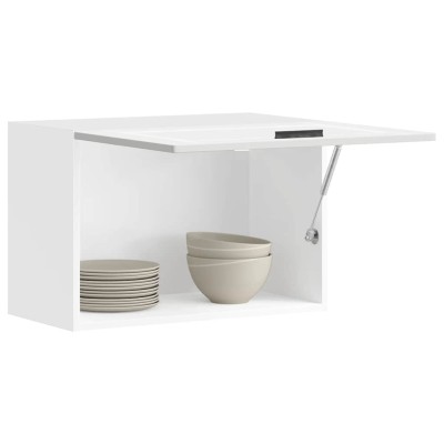 Armario de pared para cocina Porto madera de ingeniería blanca
