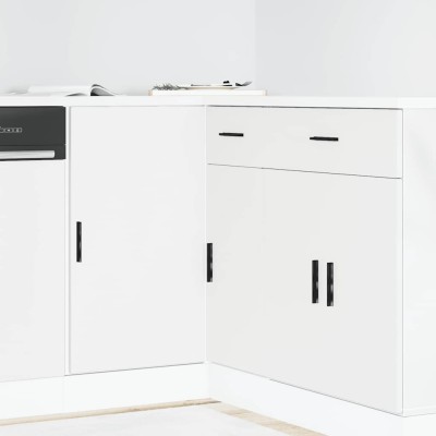 Mueble bajo para fregadero "Lyon" de madera de ingeniería blanca