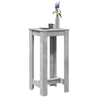 Mesa alta de bar madera ingeniería gris hormigón 51x50x103,5 cm