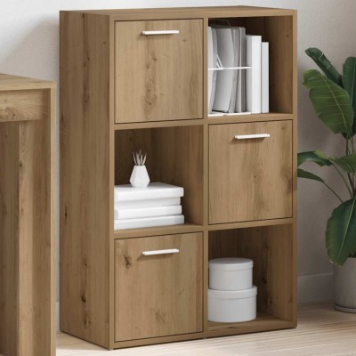 Estantería de madera de ingeniería roble artisan 60,5x30x90 cm