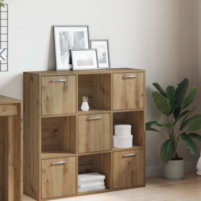 Estantería de madera de ingeniería roble artisan 90x28x90 cm