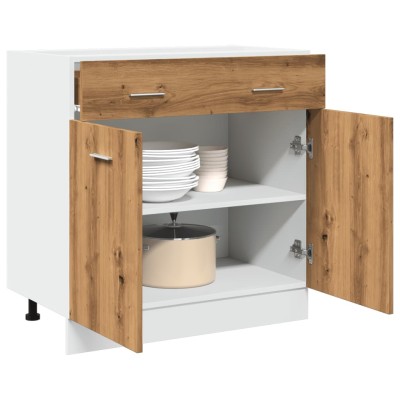 Cajón bajo "Lyon" roble artesanal, 80x46x81,5 cm, madera de ingeniería