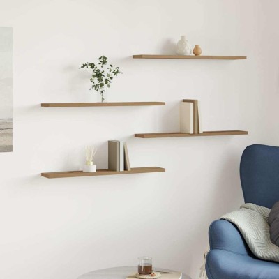 Tablas de estantería 4 uds madera roble Sonoma 60x10x1,5 cm