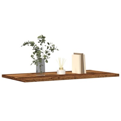 Estantes pared 4 uds madera ingeniería envejecida 60x30x1,5 cm