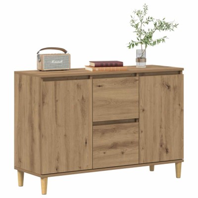 Aparador de madera de ingeniería roble artisan 102x35x70 cm