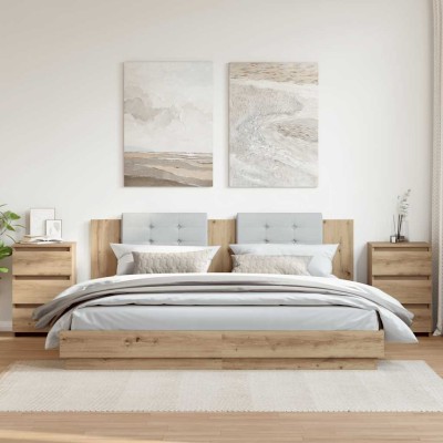 Mesitas noche 2uds madera ingeniería roble artisan 40x35x62,5cm