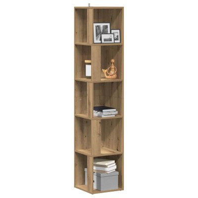 Mueble de esquina madera ingeniería roble artisan 33x33x165 cm