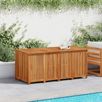 Caja de almacenaje de jardín madera maciza acacia 175x80x75 cm