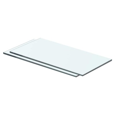 Estantes 2 unidades panel de vidrio transparente 40x15 cm