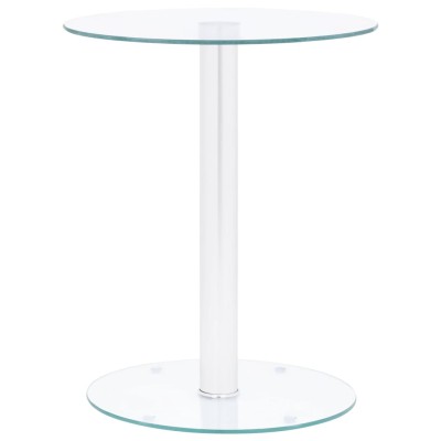 Mesa de centro de vidrio templado transparente 40 cm