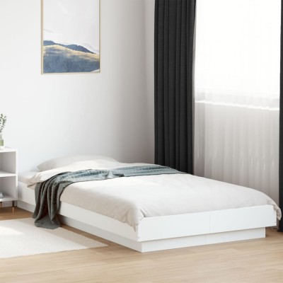 Estructura de cama madera de ingeniería blanca 90x200 cm