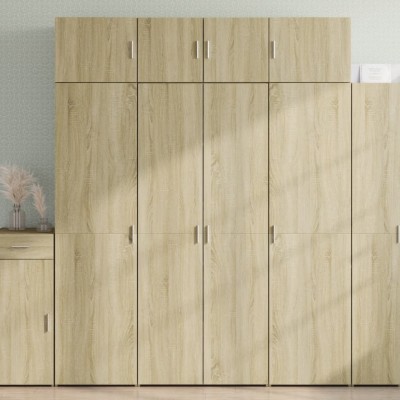 Aparador de madera de ingeniería roble Sonoma 80x42,5x185 cm