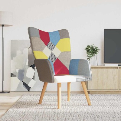 Silla de relajación de tela patchwork