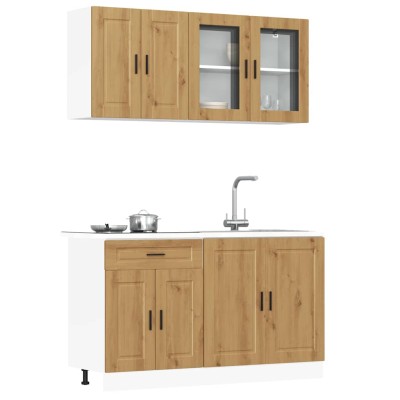 Mueble de cocina Kalmar 4 piezas artesanal roble
