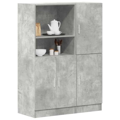 Set de muebles de cocina 2 pzas madera ingeniería gris hormigón