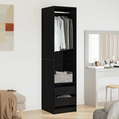 Armario Roble negro 50 x 50 x 200 cm Madera contrachapada
