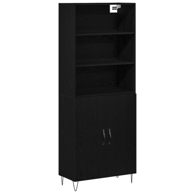 Alacena 2 pcs Roble negro 70 x 34 x 180 cm Madera contrachapada