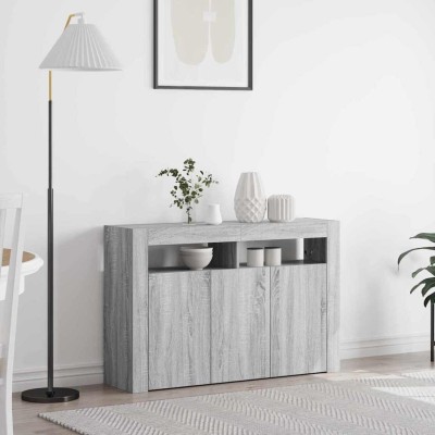 Vitrina Gris sonoma 116 x 30 x 75 cm Madera contrachapada