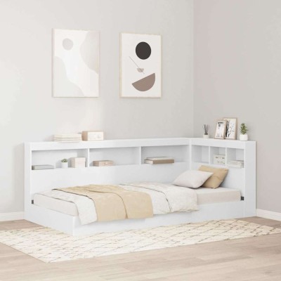 Cabecera de almacenamiento Blanco 90 cm Madera contrachapada