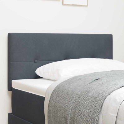 Cabecero con luces de tiras LED Gris 100 cm Terciopelo