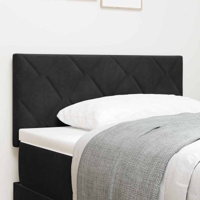 Cabecero LED con luces de tiras LED Negro 100 cm Terciopelo