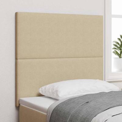 Cabecero LED con luces de tiras LED Verde grisáceo 100 cm tela