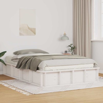 Estructura de cama Blanco 135 x 190 cm Madera
