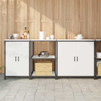 Juego de Almacenamiento de Cocina 3 pcs Blanco 210 x 50 x 92 cm