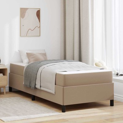 Estructura de cama con colchón Capuchino 90 x 190 cm