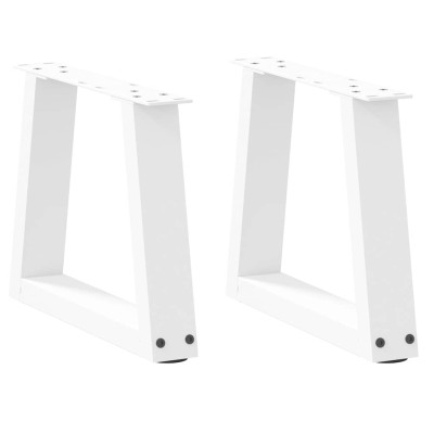 Patas para mesa de centro en forma de V (2 unidades), color blanco, 40 x (30-31,3) cm, acero