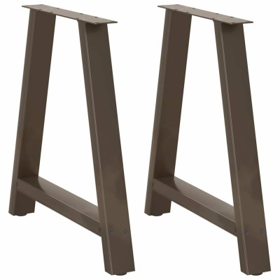 Patas para mesa de comedor en forma de A (2 unidades, 80 x 72-73 cm, acero)