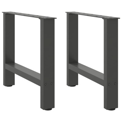 Patas para mesa de centro antracita (2 unidades, 60 x 42-43 cm, acero)